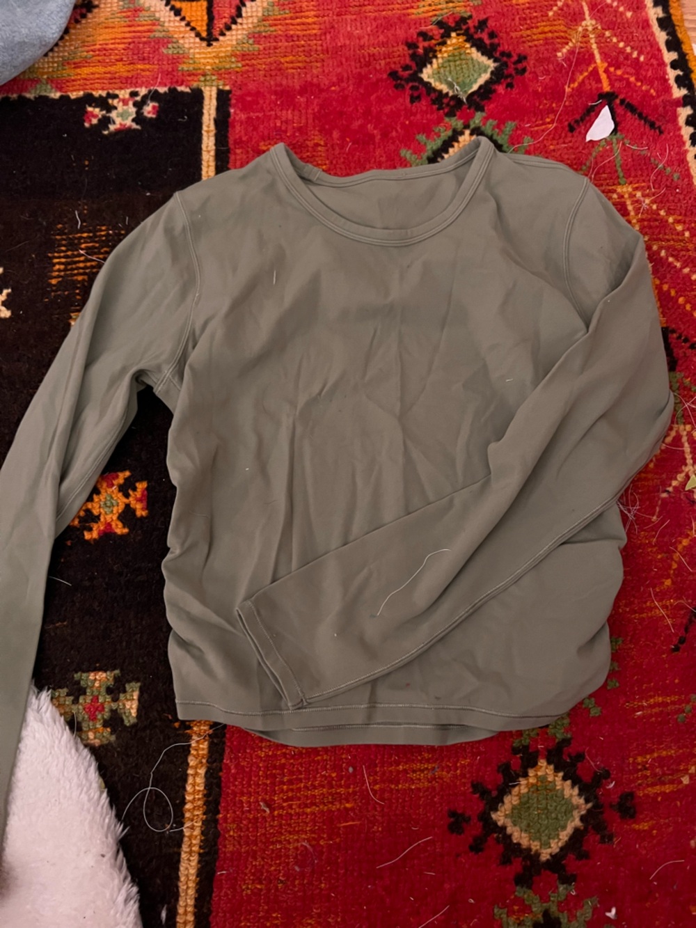 lululemon athletica Olive Green Long Sleeve Tee